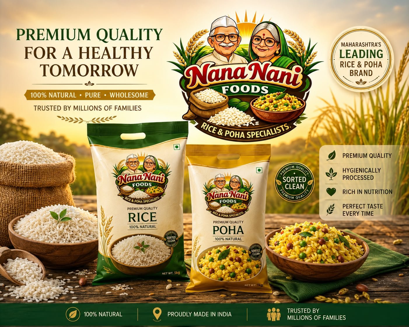 Poha Rice Flakes Export